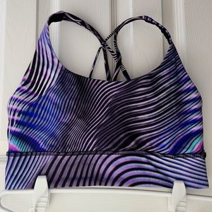 (8) Fast Lane Energy Bra Longline Purple Multi Lululemon seawheeze